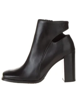 Leder-Stiefeletten in Schwarz>Calvin Klein