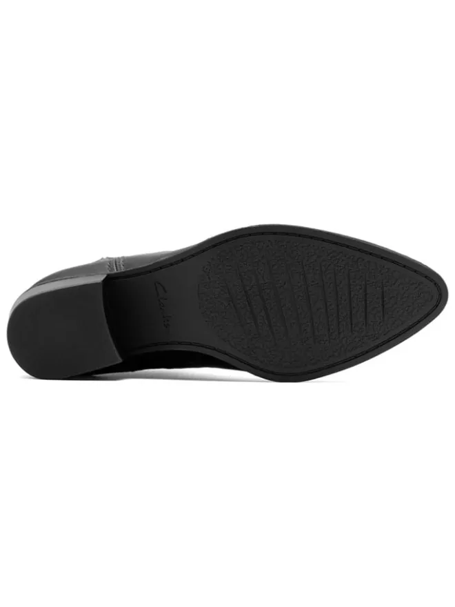 Clarks Stiefeletten^Leder-Stiefeletten in Schwarz