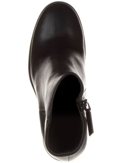 Leder-Stiefeletten in Schwarz><noscript><img width=