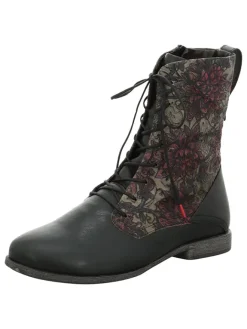 Think! Halbschuhe^Leder-Stiefeletten in Schwarz/ Grau