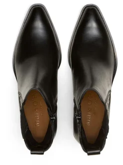 Marc O'Polo Shoes Stiefeletten^Leder-Stiefeletten in Schwarz
