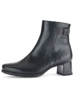 Leder-Stiefeletten in Schwarz>Gabor Online