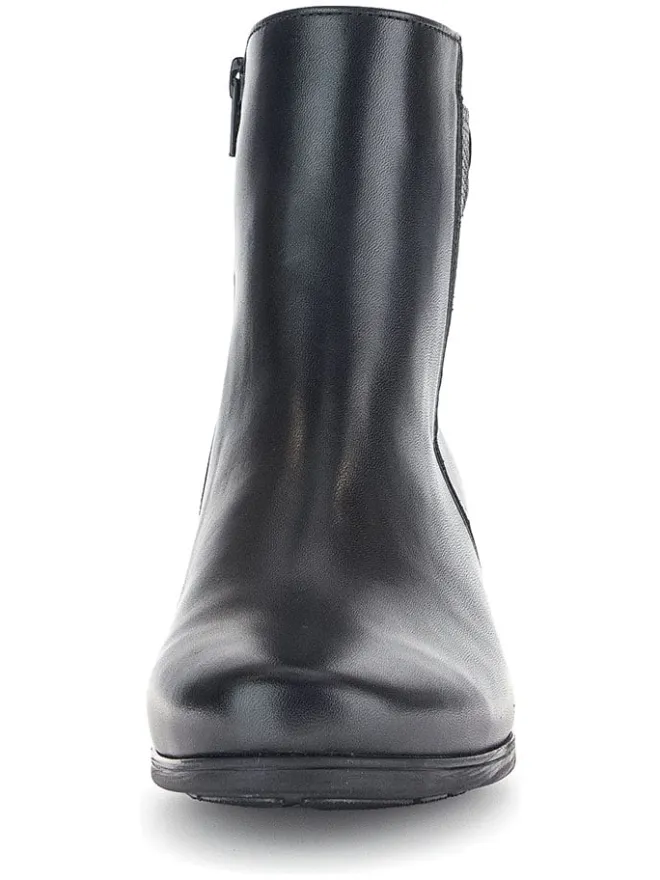 Leder-Stiefeletten in Schwarz>Gabor Online