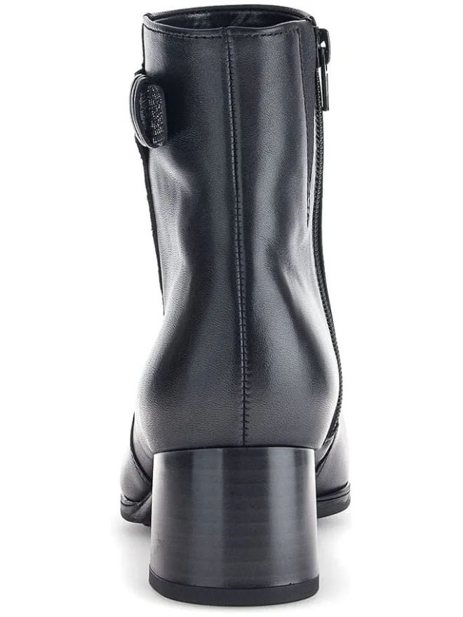 Leder-Stiefeletten in Schwarz>Gabor Online
