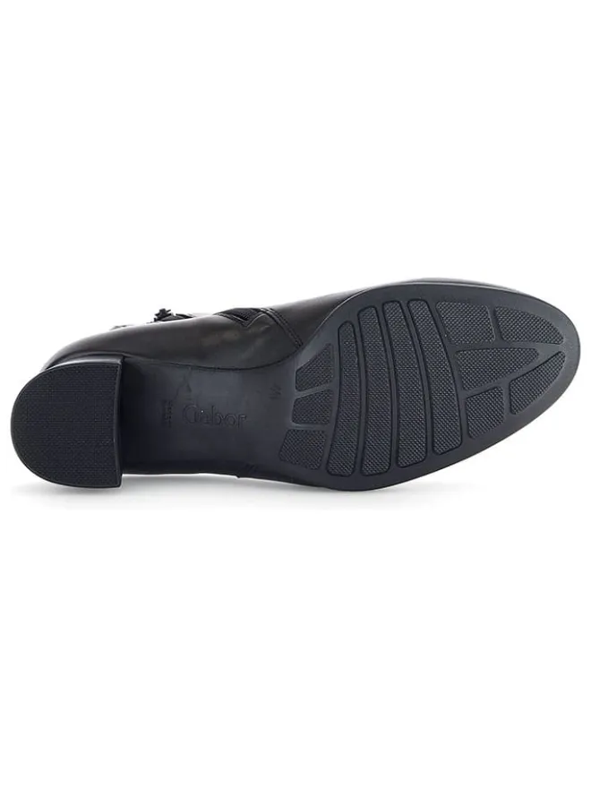 Leder-Stiefeletten in Schwarz>Gabor Online