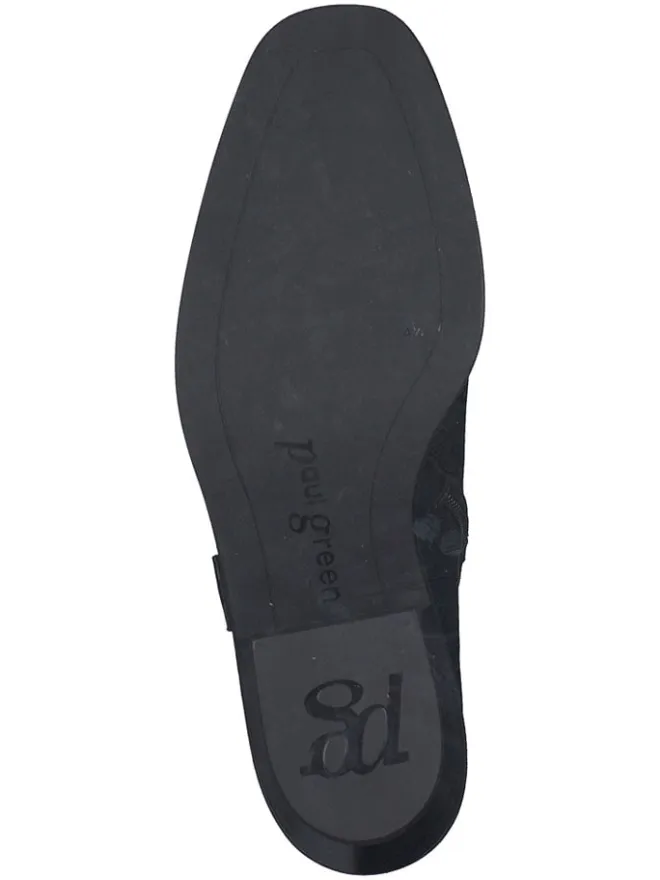 Leder-Stiefeletten in Schwarz>Paul Green Hot