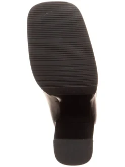 Leder-Stiefeletten in Schwarz><noscript><img width=
