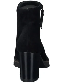 Leder-Stiefeletten in Schwarz><noscript><img width=