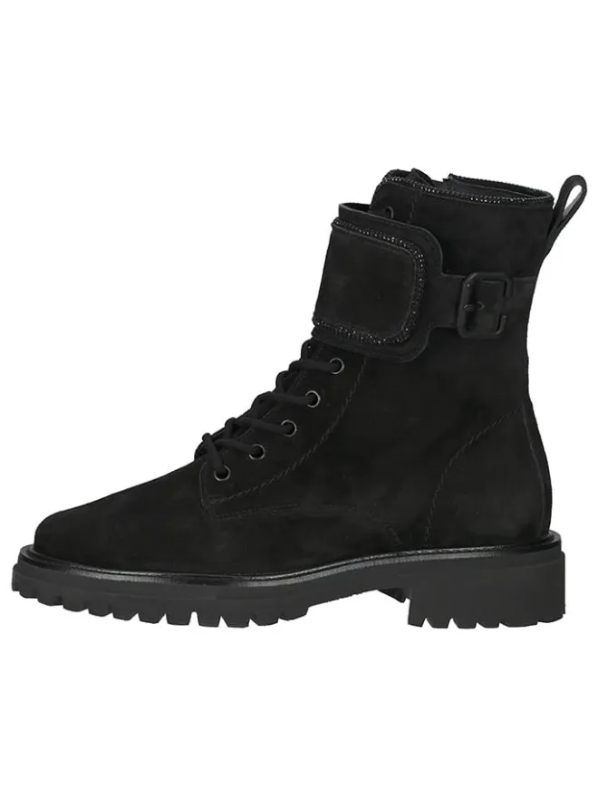 Leder-Stiefeletten in Schwarz>Paul Green Outlet