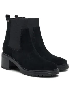 Tommy Hilfiger Shoes Stiefeletten^Leder-Stiefeletten in Schwarz