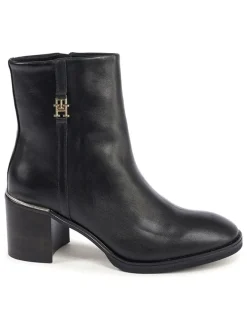 Tommy Hilfiger Shoes Stiefeletten^Leder-Stiefeletten in Schwarz