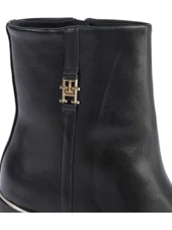 Tommy Hilfiger Shoes Stiefeletten^Leder-Stiefeletten in Schwarz