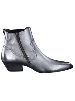 Leder-Stiefeletten in Silber>Paul Green Outlet