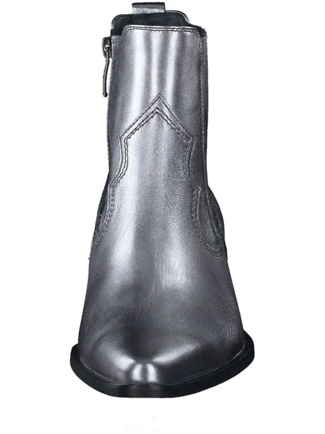 Leder-Stiefeletten in Silber>Paul Green Outlet