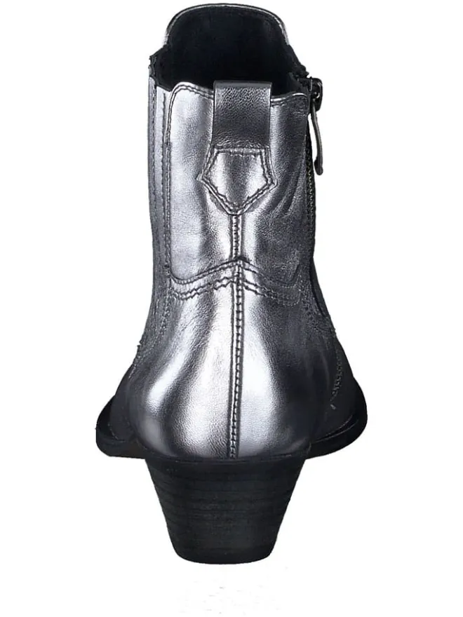 Leder-Stiefeletten in Silber>Paul Green Outlet