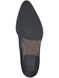 Leder-Stiefeletten in Silber><noscript><img width=