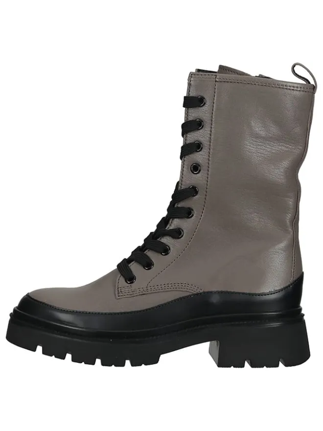 Gabor Stiefeletten^Leder-Stiefeletten in Taupe/ Schwarz