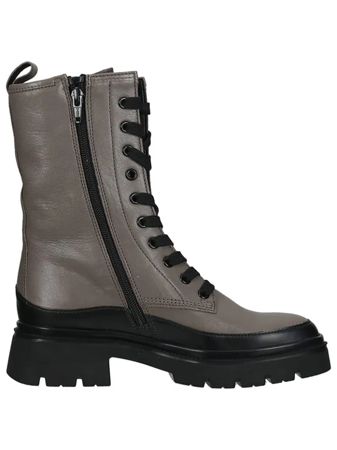 Gabor Stiefeletten^Leder-Stiefeletten in Taupe/ Schwarz