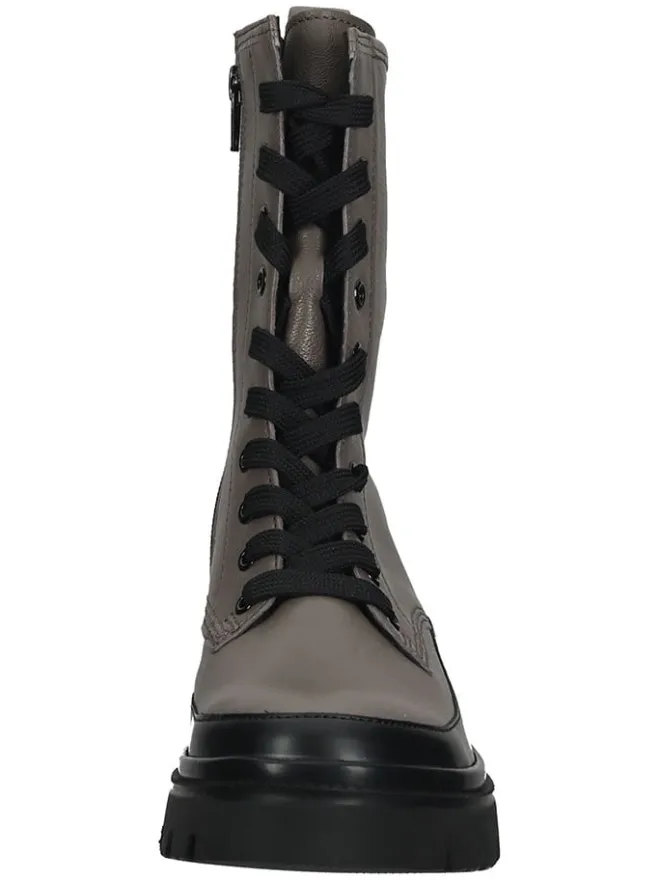 Gabor Stiefeletten^Leder-Stiefeletten in Taupe/ Schwarz