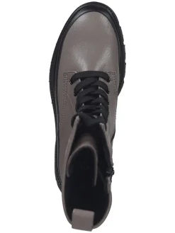 Gabor Stiefeletten^Leder-Stiefeletten in Taupe/ Schwarz
