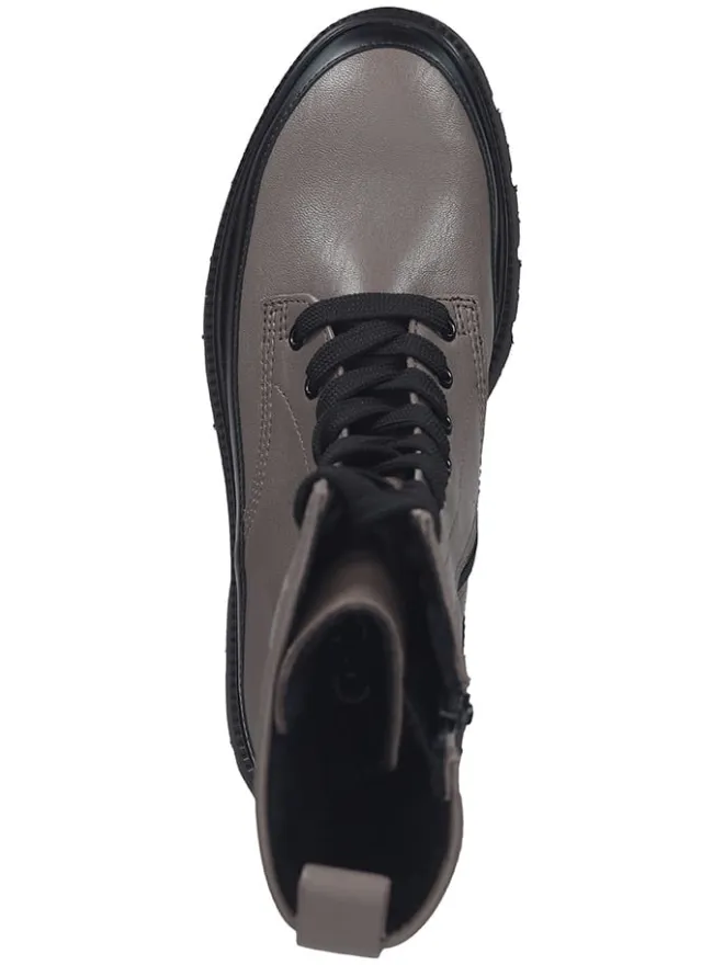 Gabor Stiefeletten^Leder-Stiefeletten in Taupe/ Schwarz