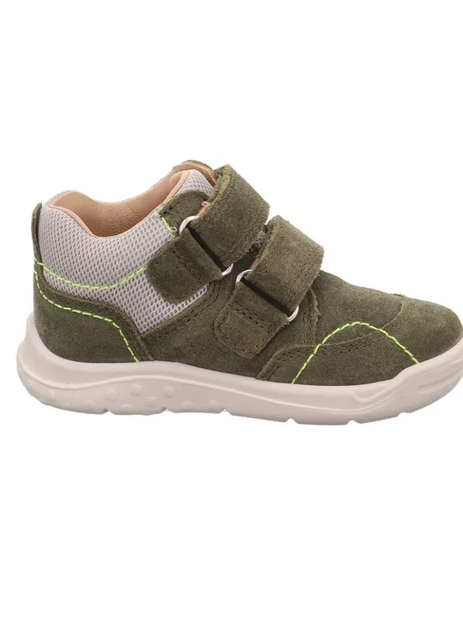 superfit Stiefel & Boots^Leder-Stiefeletten "Whaley" in Khaki/ Grau