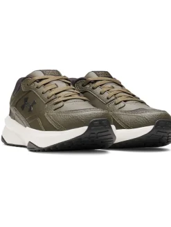 Leder-Trainingsschuhe in Khaki><noscript><img width=