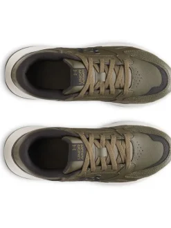 Leder-Trainingsschuhe in Khaki><noscript><img width=