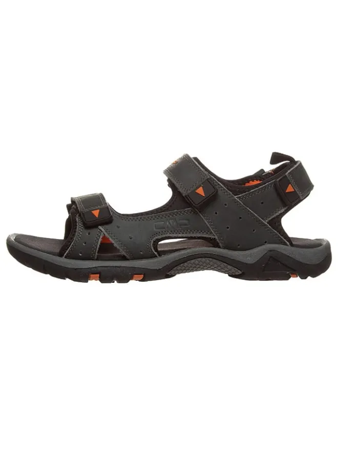 Leder-Trekkingsandalen "Almaak" in Dunkelgrau>cmp