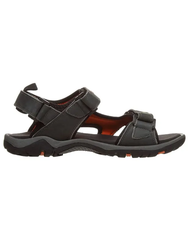 Leder-Trekkingsandalen "Almaak" in Dunkelgrau>cmp