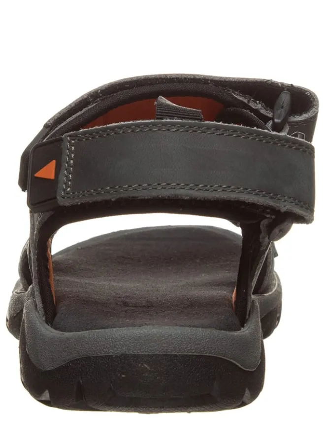 Leder-Trekkingsandalen "Almaak" in Dunkelgrau>cmp
