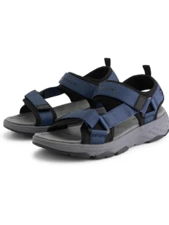 Leder-Trekkingsandalen "Rensvik" in Dunkelblau>TRAVELIN' Online