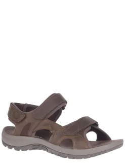 Merrell Outdoorschuhe^Leder-Trekkingsandalen "Sandspur 2" in Braun/ Braun