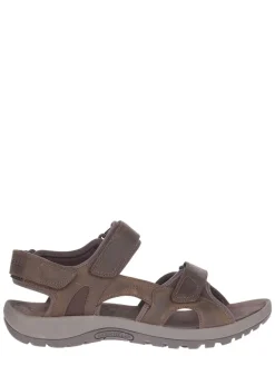 Merrell Outdoorschuhe^Leder-Trekkingsandalen "Sandspur 2" in Braun/ Braun