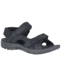 Merrell Outdoorschuhe^Leder-Trekkingsandalen "Sandspur 2" in Schwarz