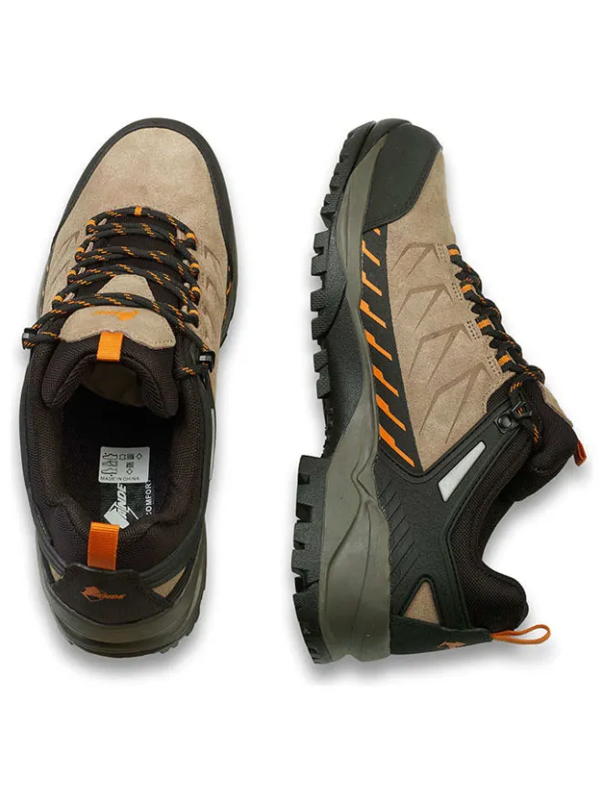Ande Outdoorschuhe^Leder-Trekkingschuhe "Sniper Low" in Hellbraun/ Schwarz