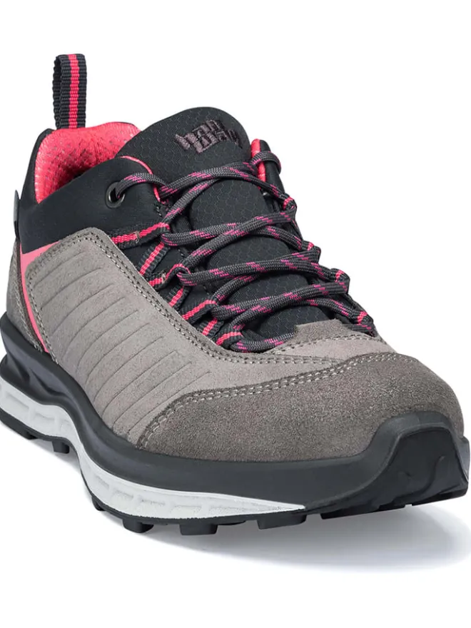 Leder-Walkingschuhe "Blueridge Low Lady ES" in Grau/ Pink>hanwag Outlet