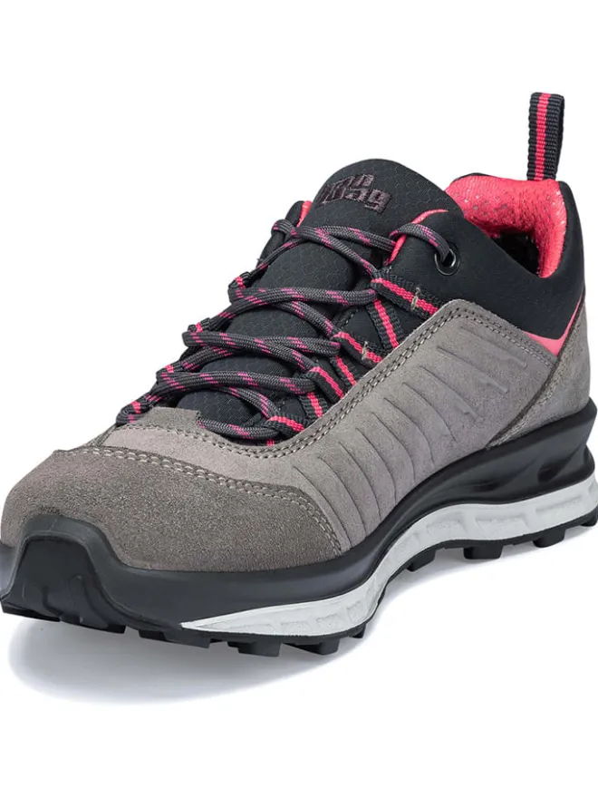 Leder-Walkingschuhe "Blueridge Low Lady ES" in Grau/ Pink>hanwag Outlet