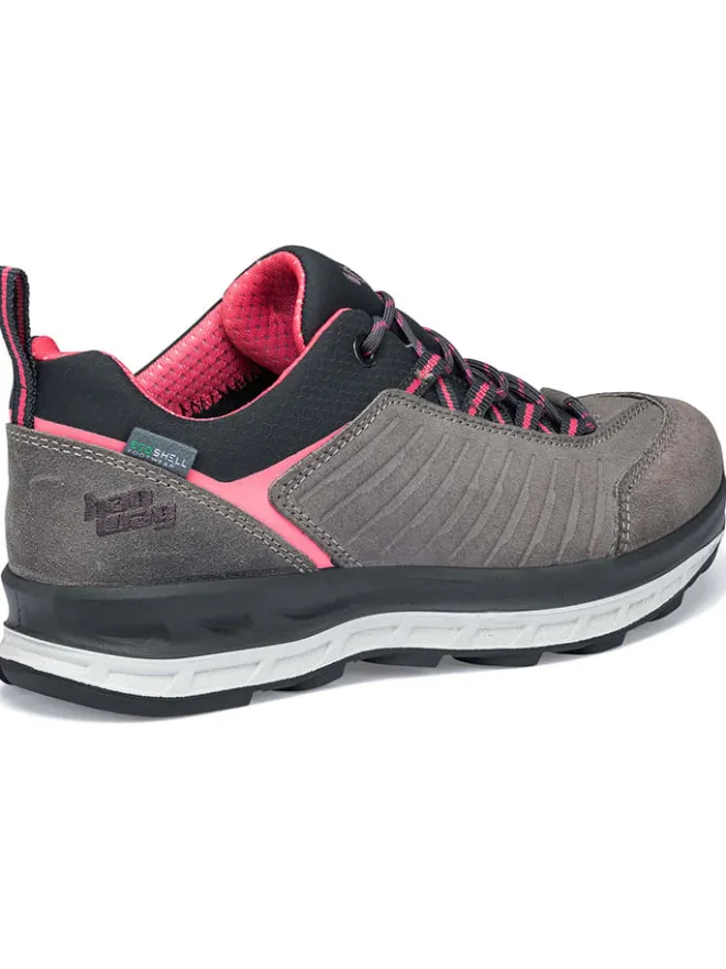 Leder-Walkingschuhe "Blueridge Low Lady ES" in Grau/ Pink>hanwag Outlet