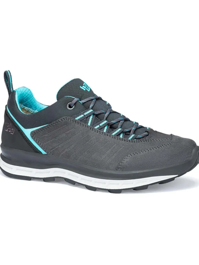 hanwag Outdoor- & Sportschuhe^Leder-Walkingschuhe "Blueridge Low Lady LL" Grau/ Türkis