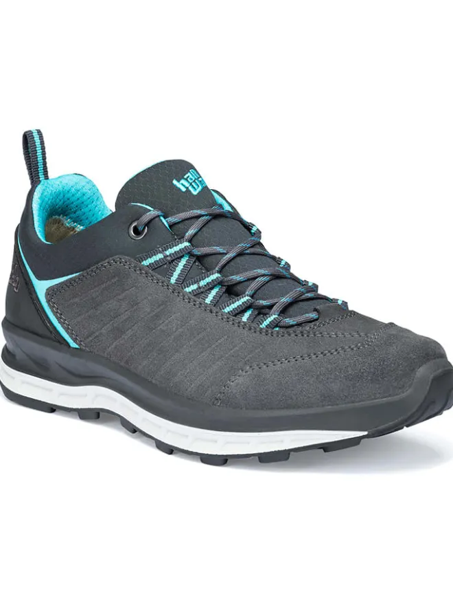 hanwag Outdoor- & Sportschuhe^Leder-Walkingschuhe "Blueridge Low Lady LL" Grau/ Türkis