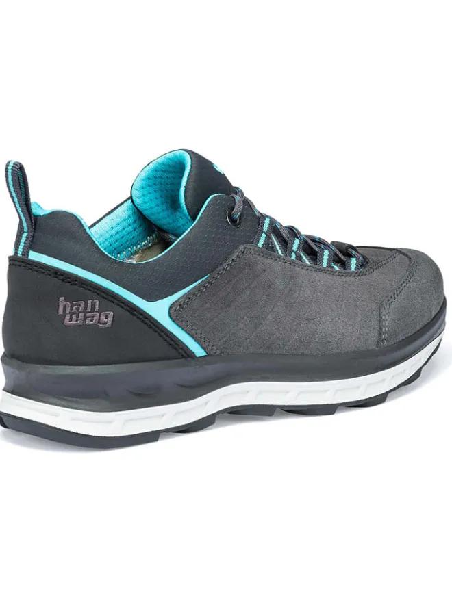 hanwag Outdoor- & Sportschuhe^Leder-Walkingschuhe "Blueridge Low Lady LL" Grau/ Türkis