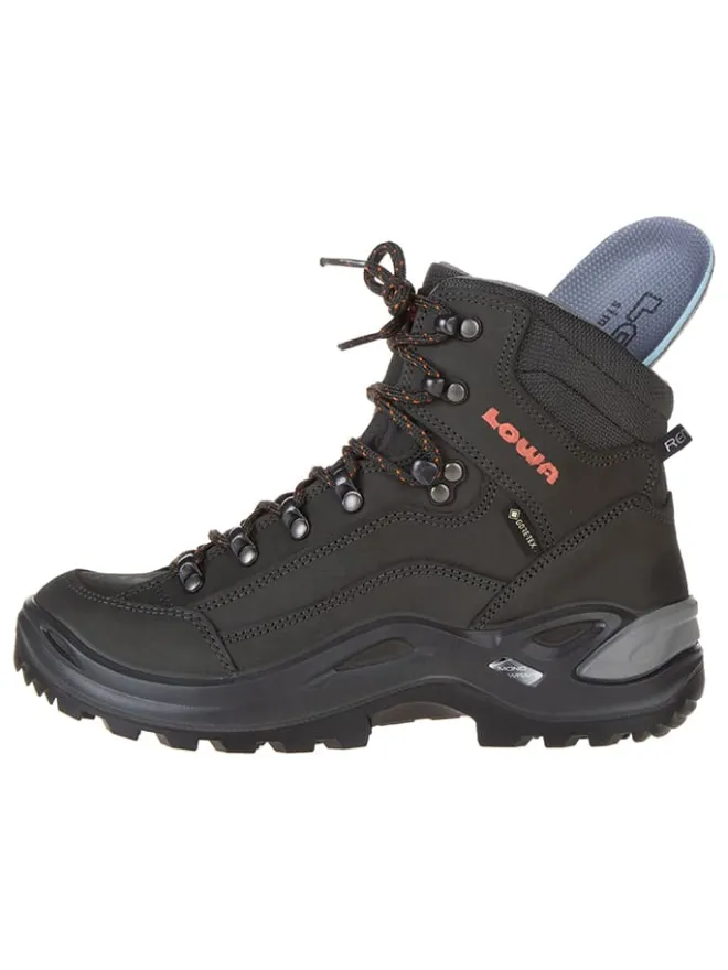 LOWA Outdoorschuhe^Leder-Wanderboots "Renegade GTX MID" in Schwarz
