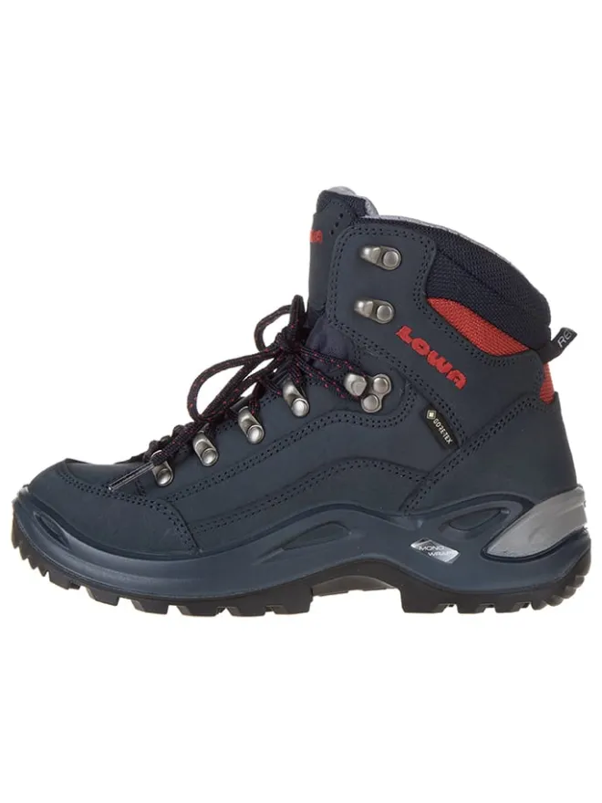 Leder-Wanderboots "Renegade GTX MID" in Dunkelblau/ Rot>LOWA Clearance
