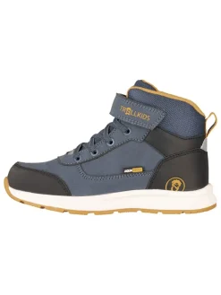 Leder-Wanderboots "Stavanger Mid Cut XT" in Dunkelblau>Trollkids Clearance