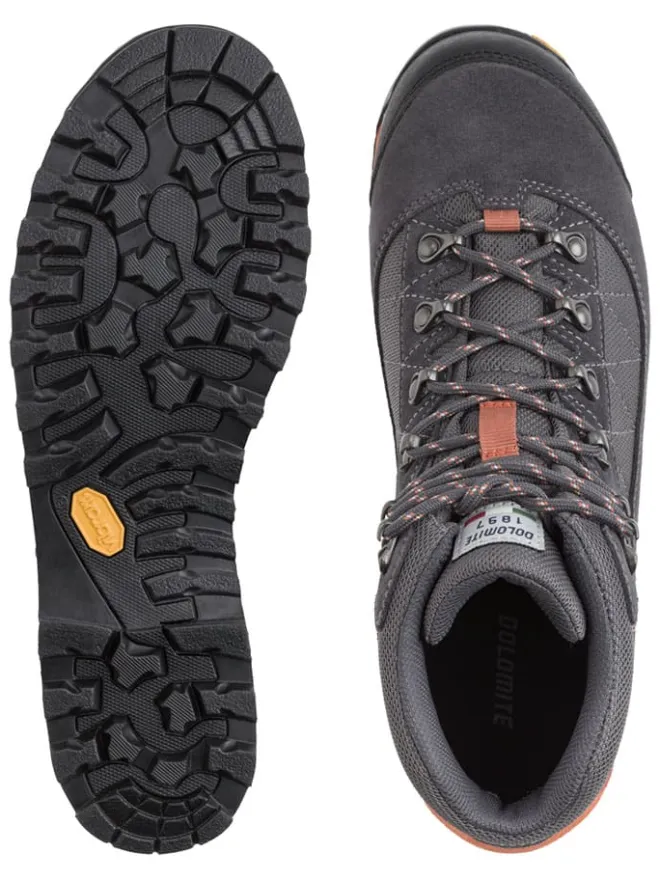 DOLOMITE Outdoorschuhe^Leder-Wanderboots "Zernez GTX" in Grau