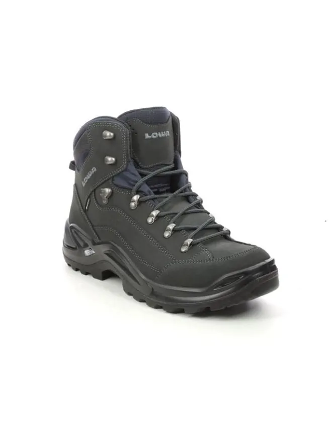 LOWA Outdoorschuhe^Leder-Wanderschuhe "Renegade GTX Mid" in Schwarz