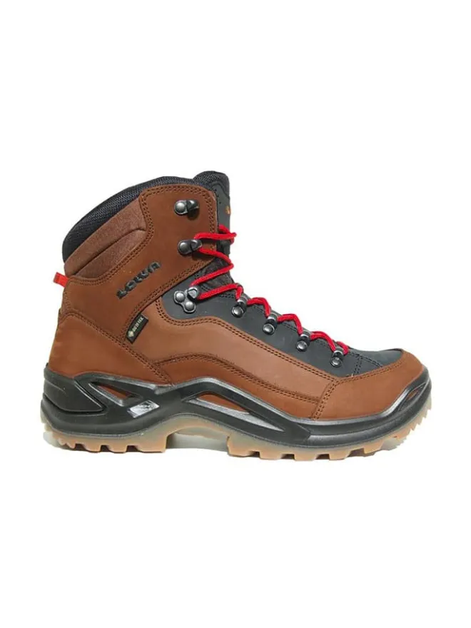 LOWA Outdoorschuhe^Leder-Wanderschuhe "Renegade GTX Mid" in Hellbraun