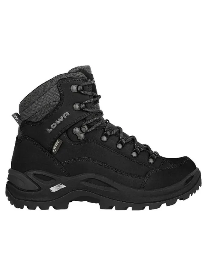 LOWA Outdoor- & Sportschuhe^Leder-Wanderschuhe "Renegade GTX Mid Ws" in Schwarz
