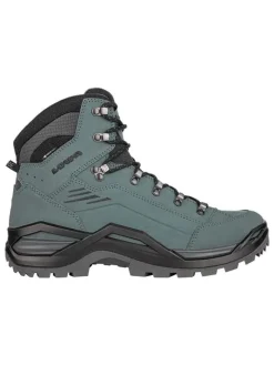 LOWA Schnürschuhe^Leder-Wanderschuhe "Renegade Evo GTX Mid" in Blaugrau